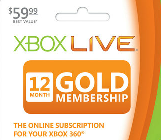NEW Xbox 360 Live 12 Month Gold Membership Subscription Card 885370334944   eBay