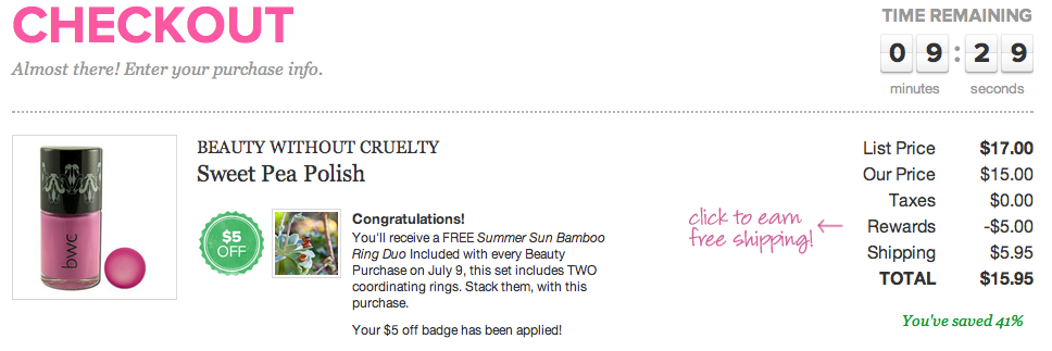 Checkout on sneakpeeq