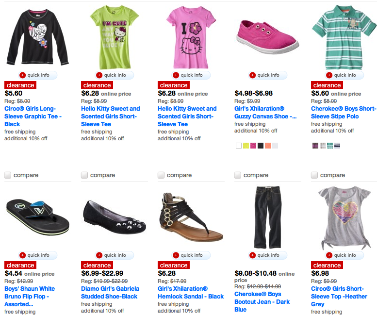 kids clearance Target