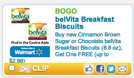 belvita coupon Buy one get one free Belvita Chocolate or Cinnamon Brown Sugar