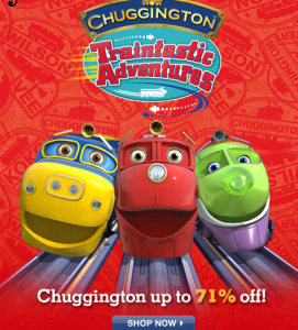 Chuggington up to 71  off   All aboard for traintastic toys  books and accessories  plus a Free Gift.