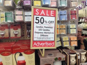 Candles 50% off