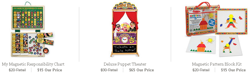 Melissa & Doug Sale on One King's Lane