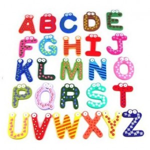 Wooden Magnetic Alphabet Letters