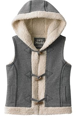 Mudd Sherpa Hoodie Vest   Girls 4 6x