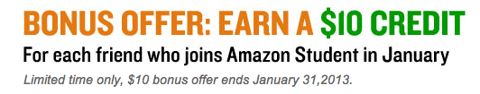 Amazon Student bonus