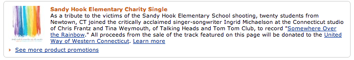 Amazon.com  Sandy Hook  Somewhere Over the Rainbow  feat. Ingrid Michaelson   The Children of Newtown  Official Music