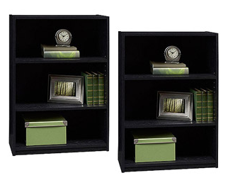 Ameriwood 3 Shelf Bookcases Set of 2 Mix and Match Furniture Walmart.com