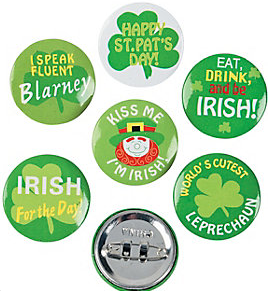 Mini Shamrock Buttons   Oriental Trading