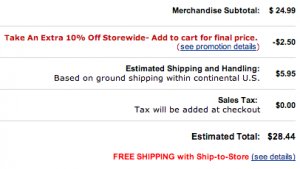 Zales   Shopping Bag   applyPromoCode