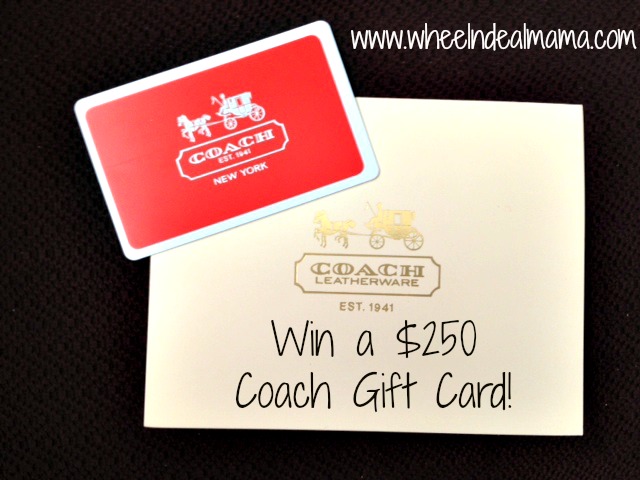 Giveaway! Win a $250 Coach Gift Card! - Wheel N Deal Mama