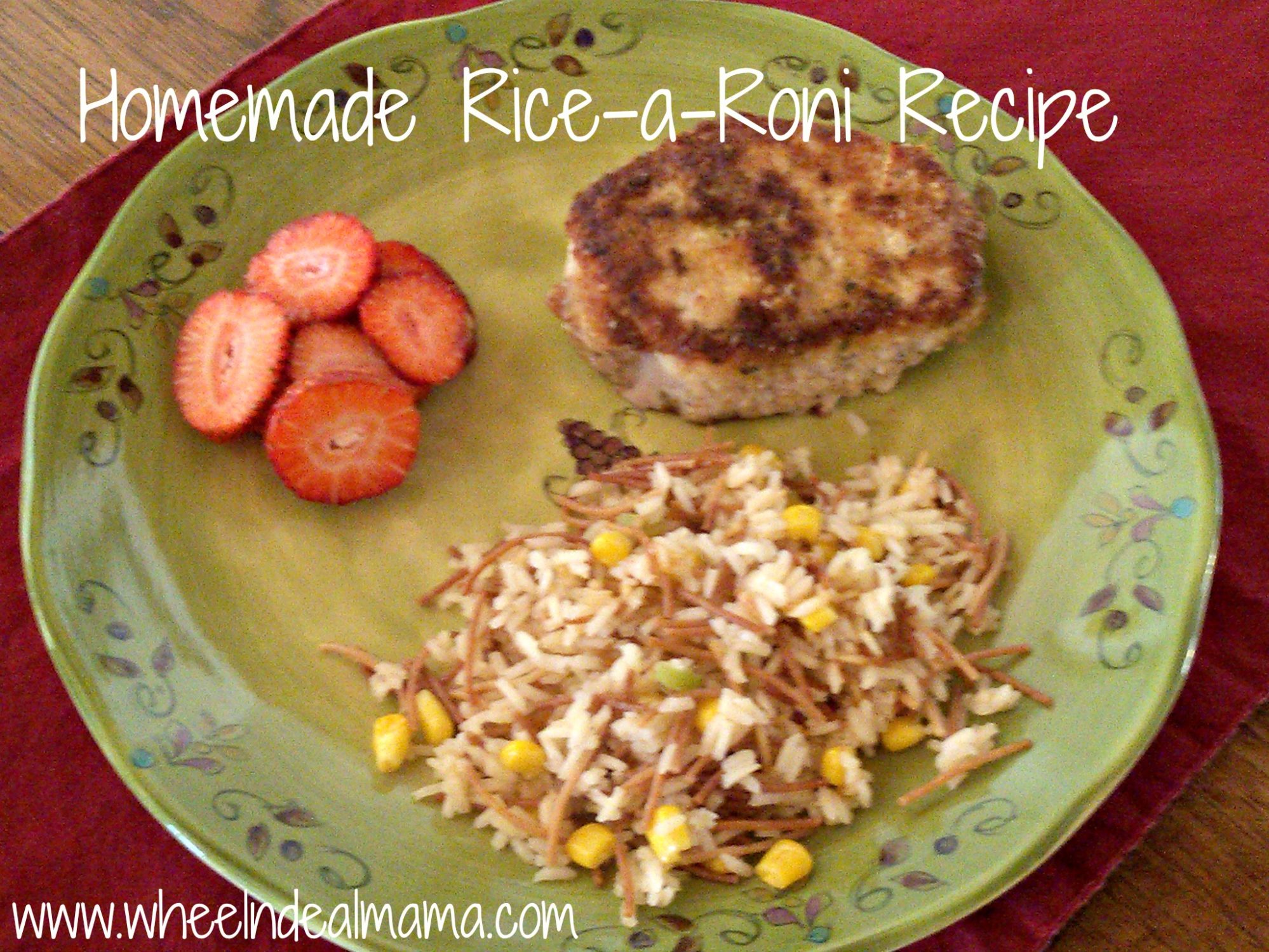 Homemade RiceaRoni Recipe Wheel N Deal Mama