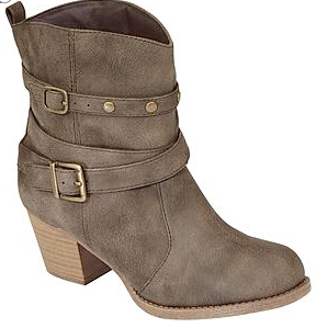 Bongo Women s Beth Western Bootie with Buckles   Taupe   Shoes   Womens   Boots