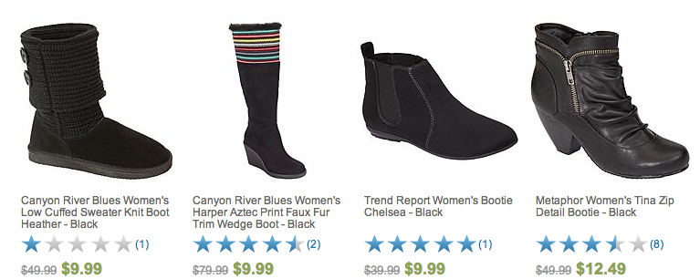 sears womens boots clearance