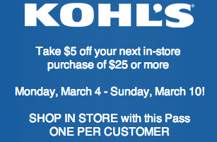 kohls coupon