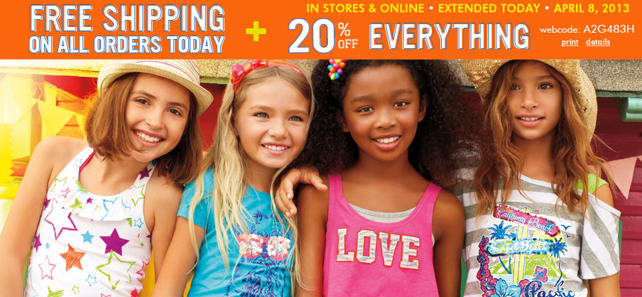 childrens place free shipping