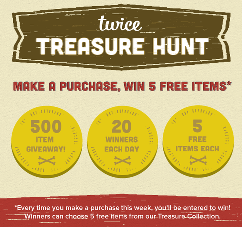 Twice Blog  500 Item Giveaway   Twice Treasure Hunt