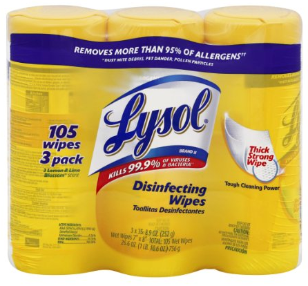 Amazon.com  Lysol Disinfecting Wipes  Lemon and Lime Blossom Triple Pack  3   35 Wet Wipe Cannisters  Health   Personal Care