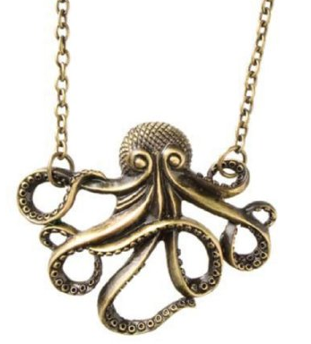 Amazon.com  Vintage Steampunk Nautical Style Antiqued Bronze Octopus Necklace 28 inch Long Chain  Arts  Crafts   Sewing