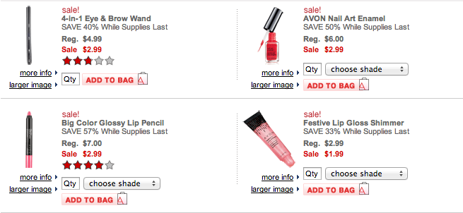 AVON   outlet   makeup