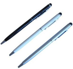 Amazon.com  2 in 1 Stylus   Ink Pen for iPad and iPad2  iPhone 4s  Droid Phones   7mm  Thin Twist  Black   White   Silver  3 Pack   Cell Phones   Accessories