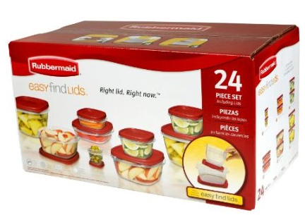 Amazon.com  Rubbermaid Easy Find Lid 24 Piece Food Storage Container Set  Kitchen   Dining