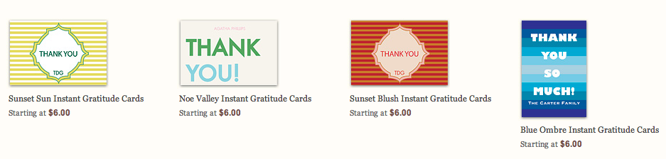 Instant Graditude Cards Expressionery