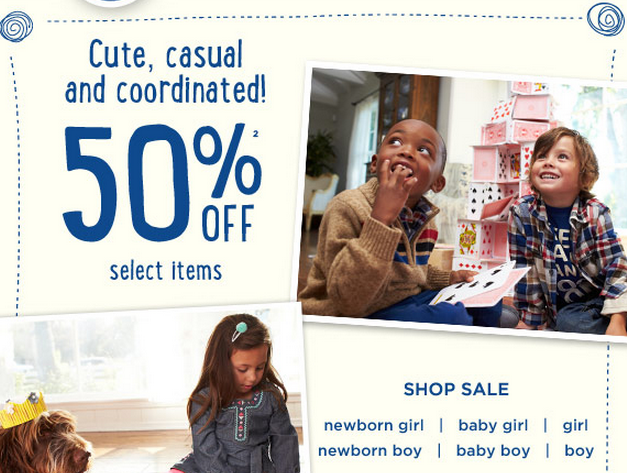 gymboree 50 off sale