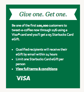 starbucks twitter offer