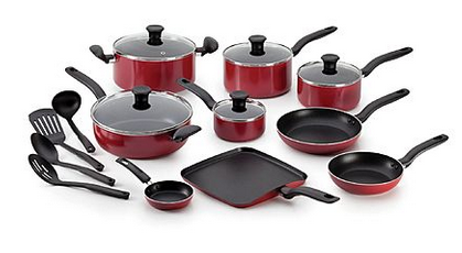 18 Piece Nonstick Cookware Set  Stick Free Inside and Out at Sears