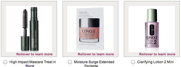 Clinique minis free