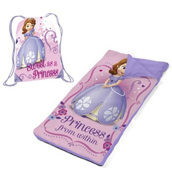 Disney Sofia the First Sleeping Bag and Sackpack Slumber Set