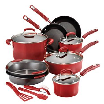 Rachael Ray 15 pc. Nonstick Porcelain Enamel Cookware Set