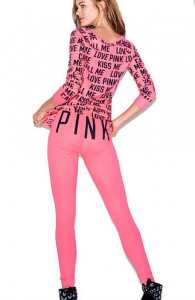 Thermal Sleep Legging   PINK   Victoria s Secret