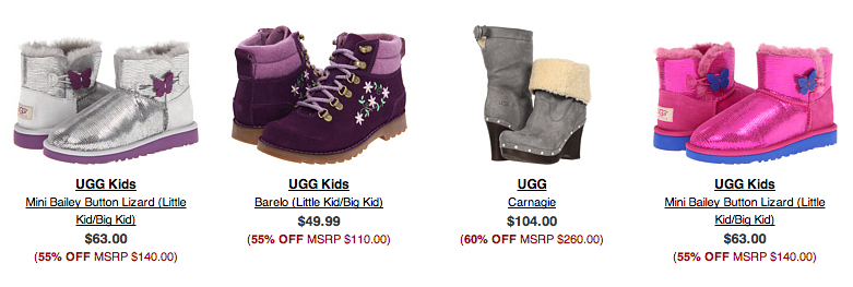 ugg boots under $50
