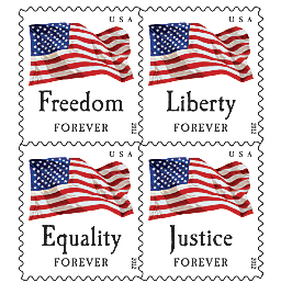 USPS Four Flags FOREVER Postage Stamps Booklet Of 20 Stamps by Office Depot