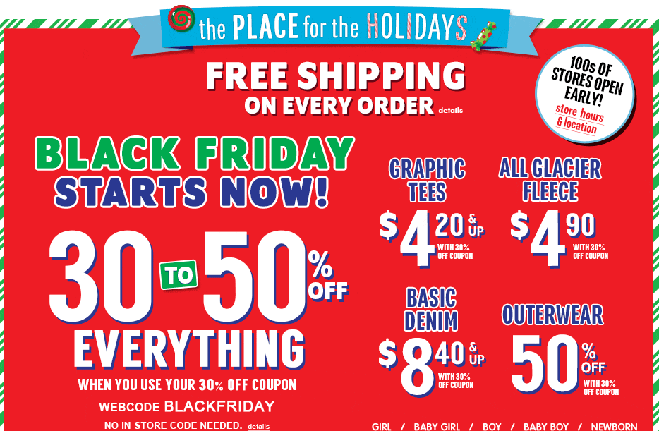 childrens place black friday