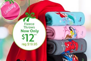 free personalization on disney fleece