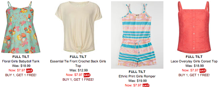 tillys girls sale