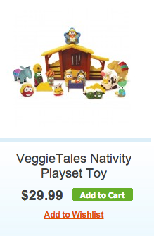 veggie tales nativity set