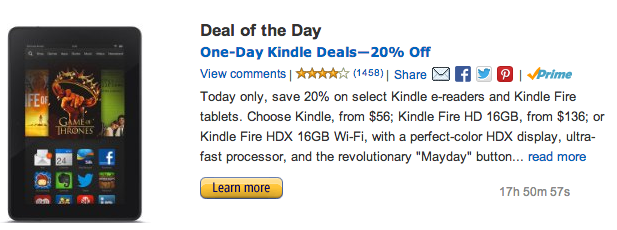 kindle one day