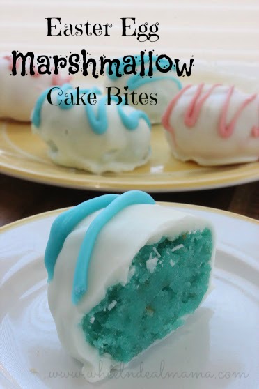 Easter Egg Marshmallow Cake Bites