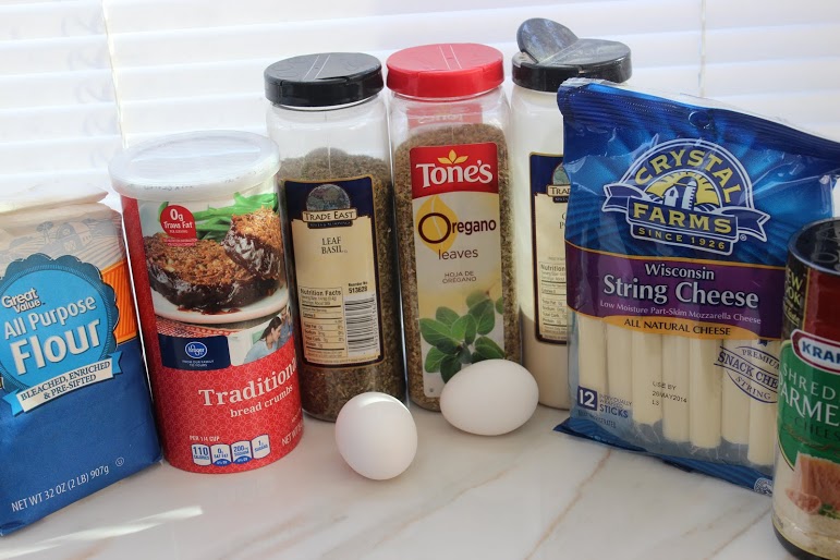 ingredients for mozzarella sticks