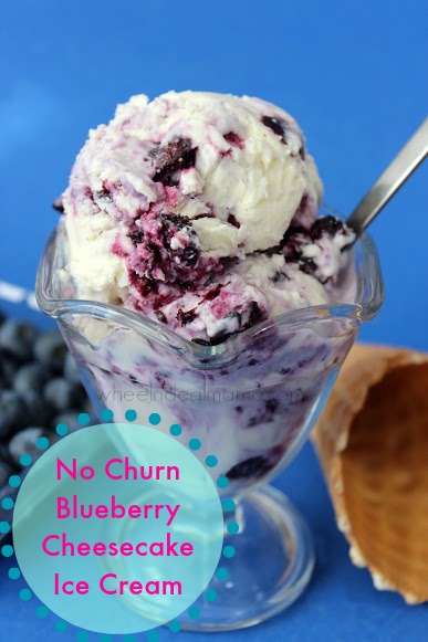 No Churn Blueberry Cheesecake Ice Cream