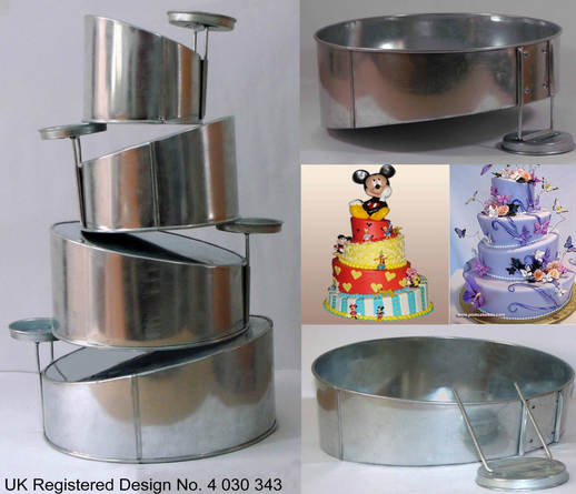 Topsy Turvy 4 Tier Round Cake Pans Plus Leveler Stand! Only $45.00!