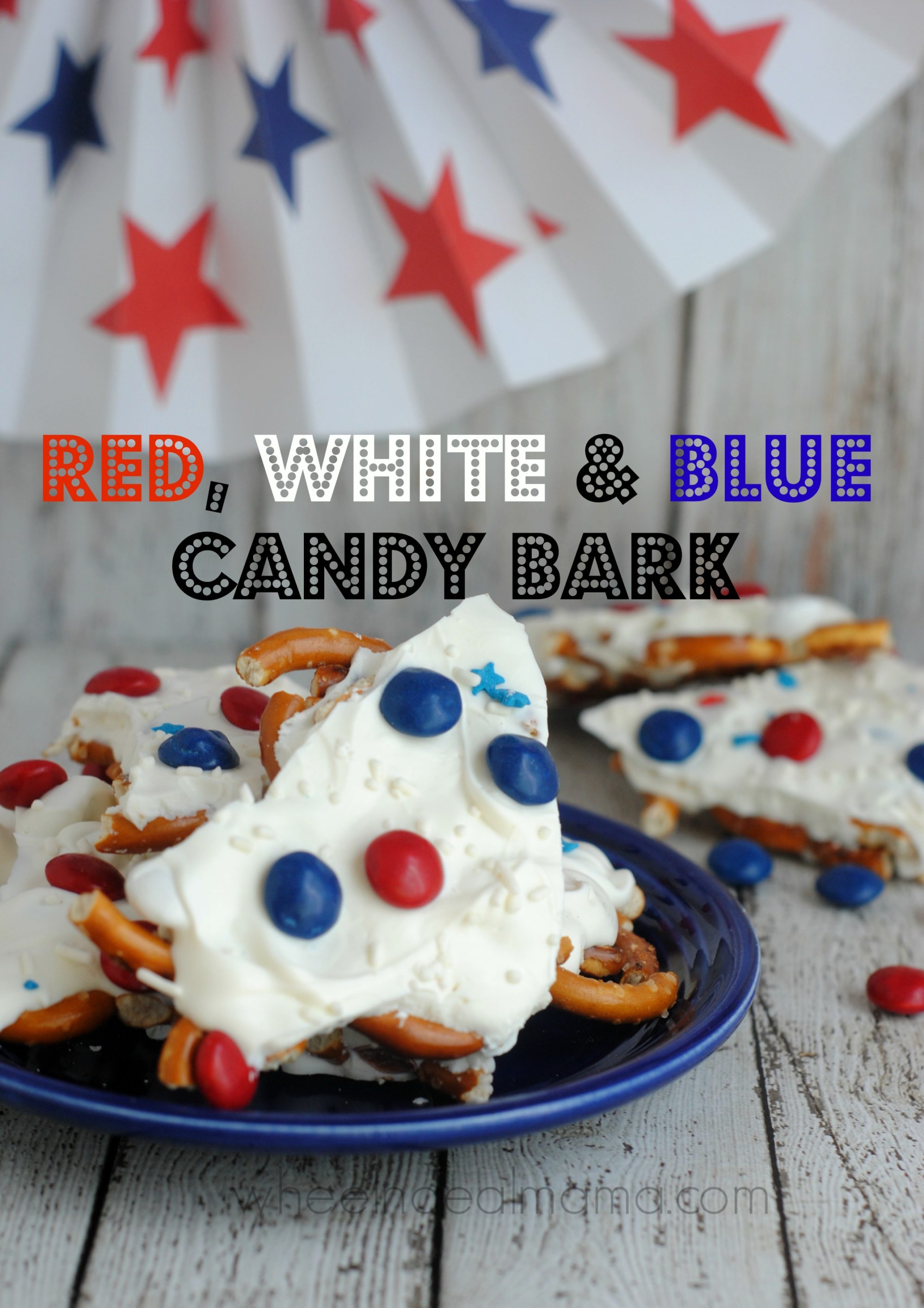 Red White and Blue Candy Bark
