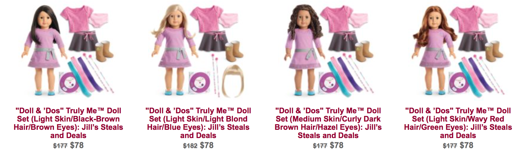 american girl doll deals and steals