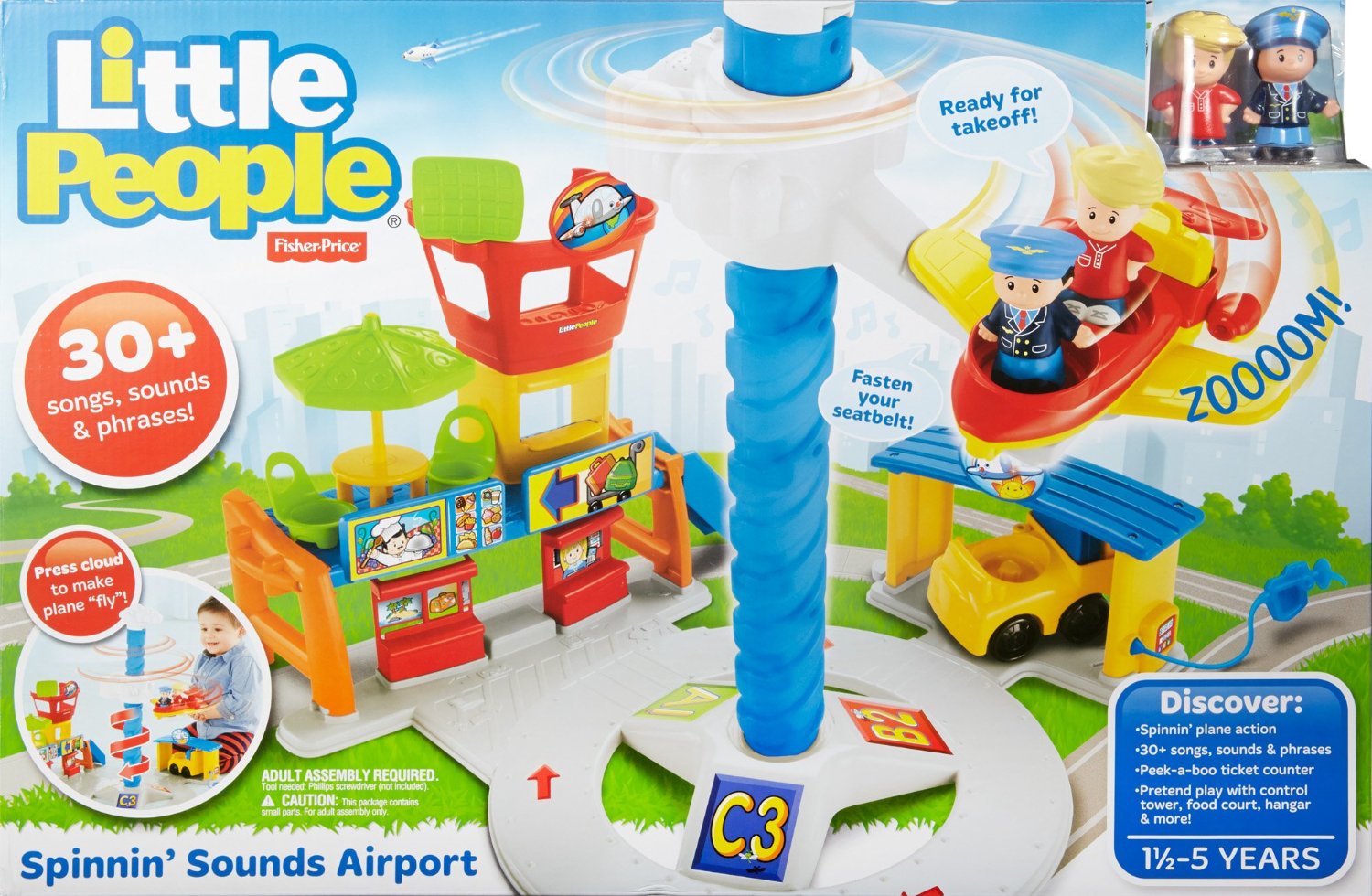 Fisher-Price Little People Spinnin' Sounds Airport $23.99 - Wheel N