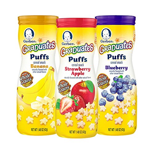 Gerber Graduates Puffs Cereal Snack Variety Pack Naturally Flavored With Other Natural Flavors