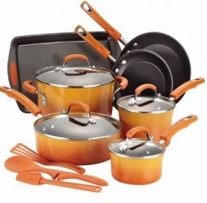 rachael-ray-14-piece-hard-enamel-nonstick-cookware-set-orange
